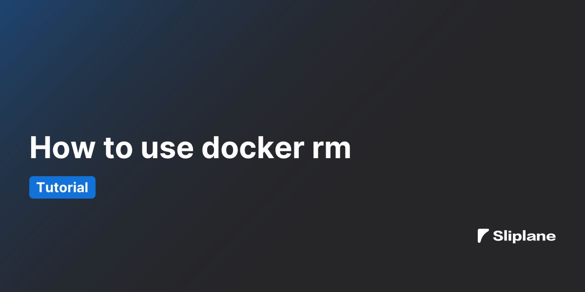 Wie man docker rm verwendet